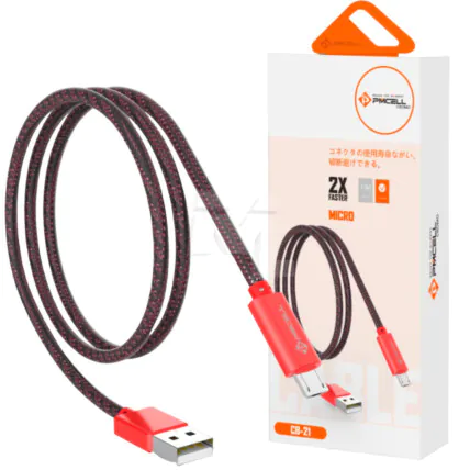 Cabo Usb V8 para Celular Cromo 899 Trançado 1 Metro PMCELL - CB-21 MICRO Fornecedor Atacado Caixa Fechada