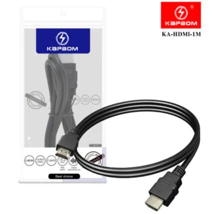 Cabo Hdmi para TV 1 metro 1080p Full HD KAPBOM - KA-HDMI-1M Fornecedor Atacado Caixa Fechada