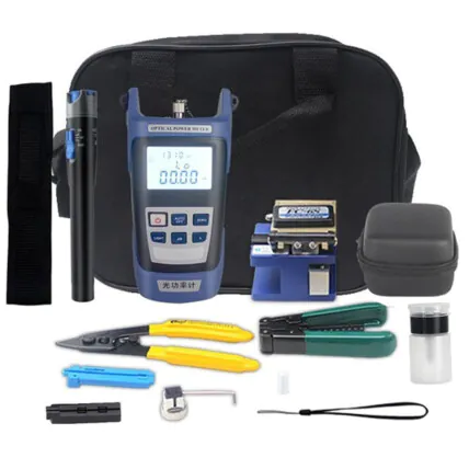 Kit Ferramentas para Fibra Óptica FFTH 8 Peças e Bolsa de Transporte - 03993 Fornecedor Atacado Caixa Fechada