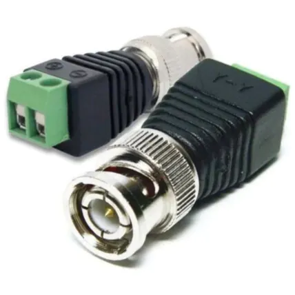 Conector BNC Macho com Borne 2 vias Verde - ZJT-03 Fornecedor Atacado Caixa Fechada