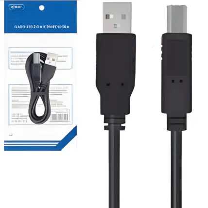 Cabo para Impressora Usb 2.0 AM + BM 1.5 Metros - KP-5001 1.5M Fornecedor Atacado Caixa Fechada