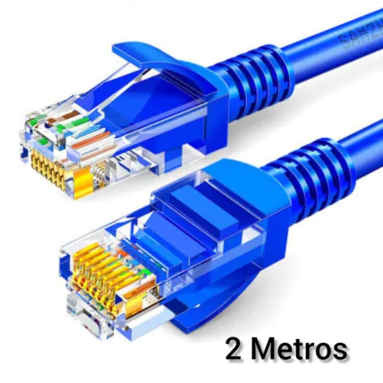 Cabo de Rede RJ45 com 2 Metros Cat 5e Azul - KAP-W-2M Fornecedor Atacado Caixa Fechada