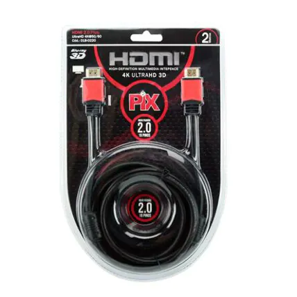 Cabo Hdmi Plus com Filtro 2.0 4k Hdr 19p 2 metros Chipsce - 018-0220 Fornecedor Atacado Caixa Fechada