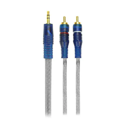 Cabo de Áudio P2 + 2 RCA - Transparente Cristal 1 Metros Chipsce - 018-0066 Fornecedor Atacado Caixa Fechada