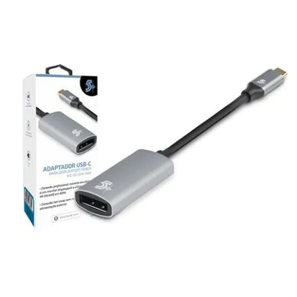 Adaptador Usb Tipo C para Displayport Fêmea 4k 60hz - 018-7456 Fornecedor Atacado Caixa Fechada