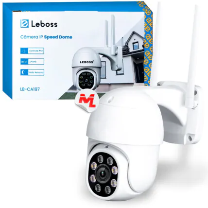 Camera de Segurança IP Wireless 2 Antenas e Visão Noturna LEBOSS - LB-CA197 Fornecedor Atacado Caixa Fechada