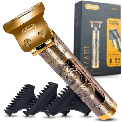 Maquina de Cortar Cabelo e Barba Sem Fio Recarregável KNUP - KP-MA111 Fornecedor Atacado Caixa Fechada