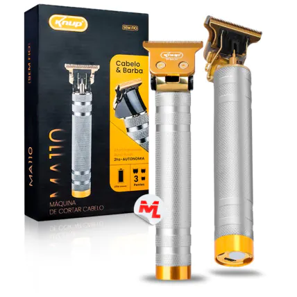 Maquina de Cortar Cabelo e Barba sem Fio 5W KNUP - KP-MA110 Fornecedor Atacado Caixa Fechada