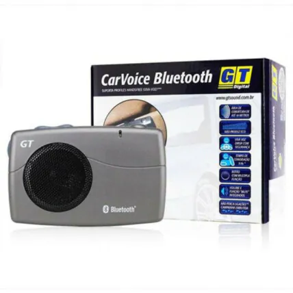 Viva-Voz GT Sound Car Voice Bluetooth - GT DIGITAL Fornecedor Atacado Caixa Fechada