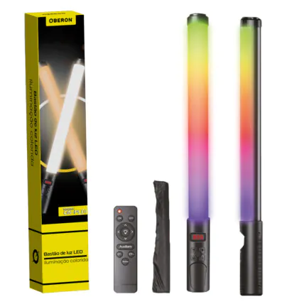 Bastão de Led Iluminação Colorida 600 Lúmens 7.5W OBERON - OR-PL01 Fornecedor Atacado Caixa Fechada