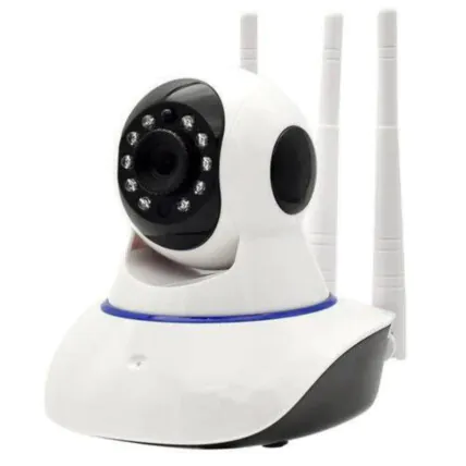Câmera IP Wireless com Três Antenas com Inclinação Horizontal e Fonte LEHMOX - LEY-17 Fornecedor Atacado Caixa Fechada