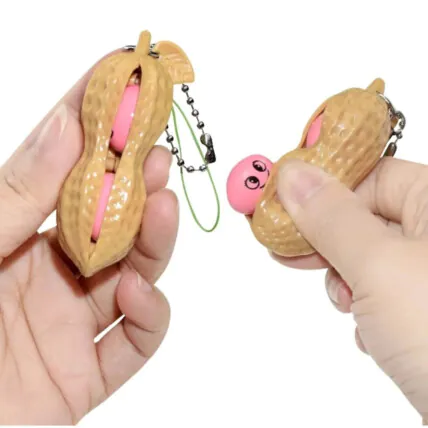 Mini Chaveiro Pop It Anti Stress Amendoim EASY ETERNAL Fornecedor Atacado Caixa Fechada
