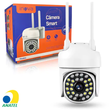 Câmera de Segurança IP WI-FI SMART C/ 2 Antenas INOVA - MD-30163 Fornecedor Atacado Caixa Fechada