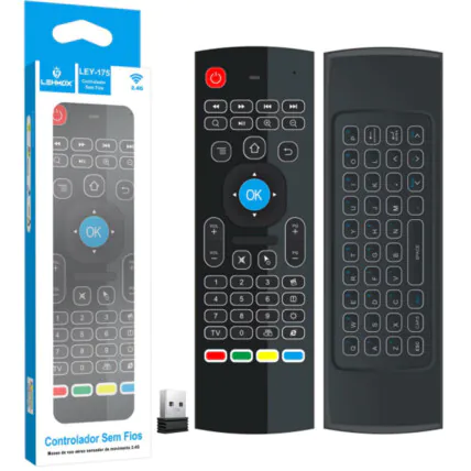 Controle Remoto Universal para Smart TV / TV box com Mini Teclado Lehmox - LEY-175 Fornecedor Atacado Caixa Fechada