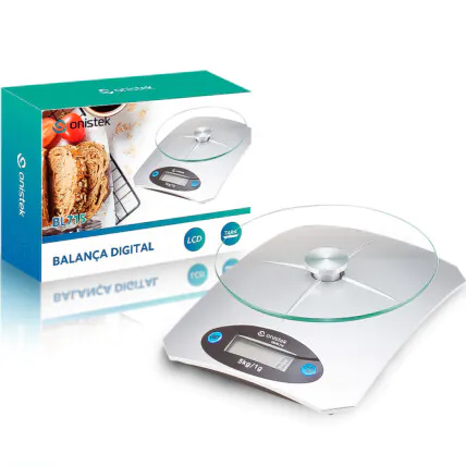 Balança Digital de Mesa Para Cozinha com Display LCD ONISTEK- ON-BL715 Fornecedor Atacado Caixa Fechada