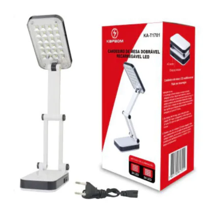 Luminária de Led Portátil Dobrável e Recarregável Kapbom - KA-T1701 Fornecedor Atacado Caixa Fechada
