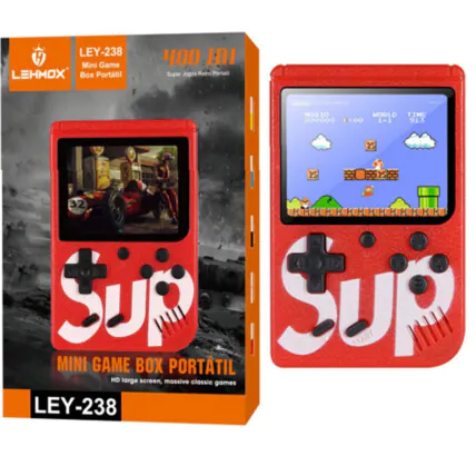 Mini Vídeo Game Portátil Retro com 400 Jogos Lehmox - LEY-238 Fornecedor Atacado Caixa Fechada