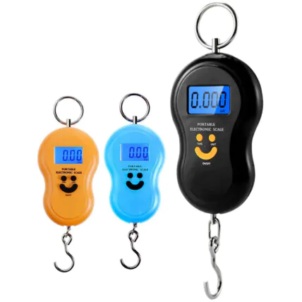 Mini Balança Digital até 50Kg com Gancho para Malas e Pesca - A04-1 Reling Fornecedor Atacado Caixa Fechada
