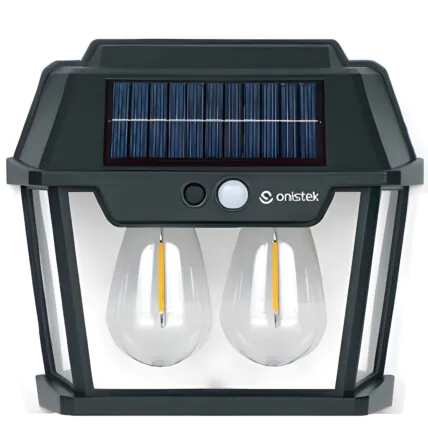 Luminária Solar 2 Lâmpadas Luz Led Arandela Sensor Presença ON-LU04 Fornecedor Atacado Caixa Fechada