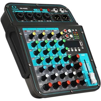 Mesa De Som 6 Canais Usb Mp3 Bluetooth Phantom Power 48v P10 127/220v Fornecedor Atacado Caixa Fechada