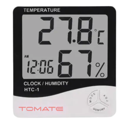 Medidor de Umidade e Temperatura Termo Higrômetro com Sensor Externo Tomate - PD-003 Fornecedor Atacado Caixa Fechada