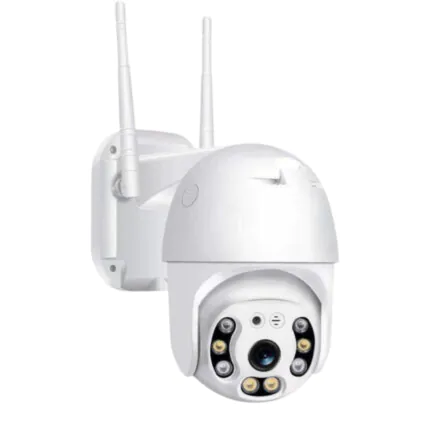 Câmera IP Wireless A6 À Prova de Àgua com Duas Antenas 360 Graus Suporte de Fixação e Fonte - LEY-59 Fornecedor Atacado Caixa Fechada