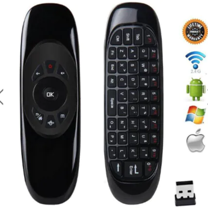 Controle Remoto com Mini Teclado Universal Receptor Usb KAPBOM - KAP-1119 Fornecedor Atacado Caixa Fechada
