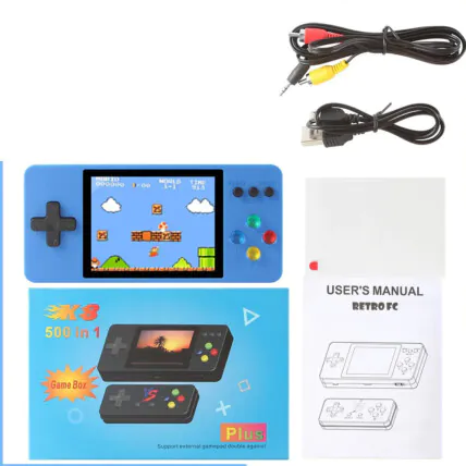 Mini Game Portátil Retro K8 Plus Com 500 Jogos - K8 RIUS Fornecedor Atacado Caixa Fechada