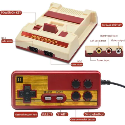 Mini Video Game Retro Com 132 Jogos E 2 Controles - FGYXJ-1 Fornecedor Atacado Caixa Fechada