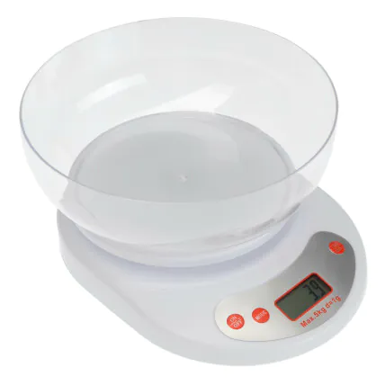 Balança Digital de Cozinha 5Kg com Bandeja e Display - KE-1 Fornecedor Atacado Caixa Fechada