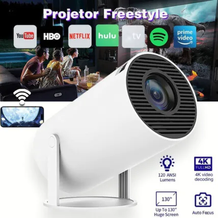 Projetor Portátil 180 graus Android 1080p Hdmi USB - QP300 Fornecedor Atacado Caixa Fechada