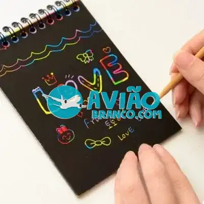 Bloco Caderno De Desenho Com Papel Mágico Colorido Fornecedor Atacado Caixa Fechada