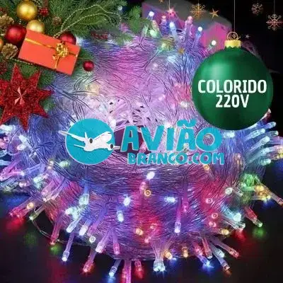 Pisca de Natal 100 Leds Colorido 9 Metros – 220V Fornecedor Atacado Caixa Fechada