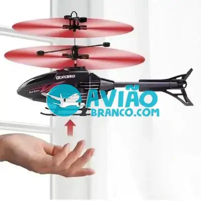Mini Helicóptero de Brinquedo Com Luz e Sensor Fornecedor Atacado Caixa Fechada