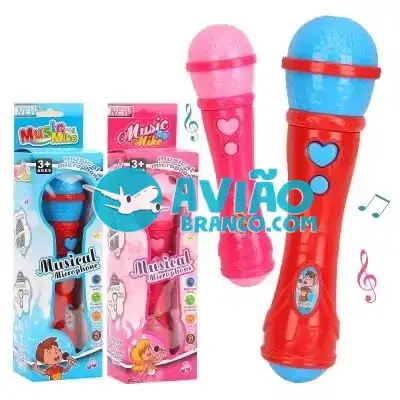 Microfone Infantil Brinquedo Musical Karaokê Fornecedor Atacado Caixa Fechada