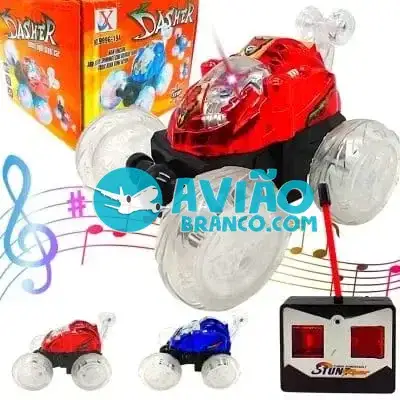 Carro De Controle Remoto Maluco 360 Luz Led Com Som e Acrobacia Radical Fornecedor Atacado Caixa Fechada