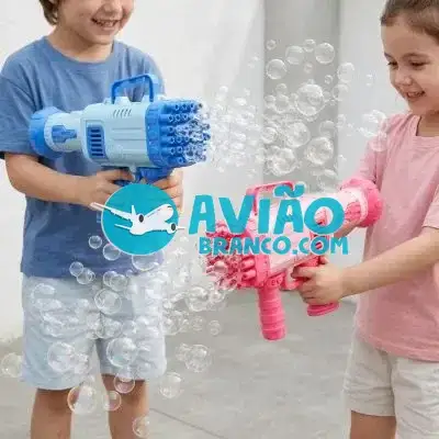 Brinquedo Bazuka Lança Bolha de Sabão 32 Furos Fornecedor Atacado Caixa Fechada