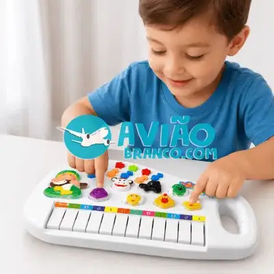 Teclado Piano Musical Infantil Fazendinha com Sons de Animais Fornecedor Atacado Caixa Fechada