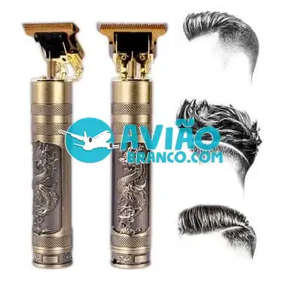Máquina de Barbear e Cortar Cabelo Profissional Recarregável Sem Fio Dragão Fornecedor Atacado Caixa Fechada