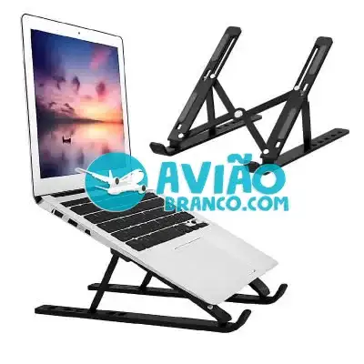 Suporte Articulado Ergonômico para Notebook e Tablet Metal Preto Fornecedor Atacado Caixa Fechada