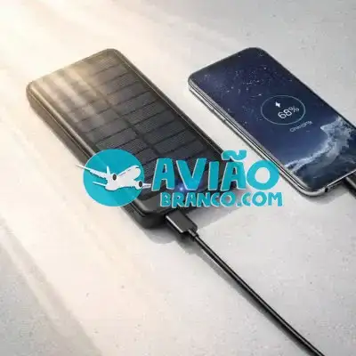 Carregador Portátil Power Bank Placa Solar 10000mah com Lanterna Led Fornecedor Atacado Caixa Fechada