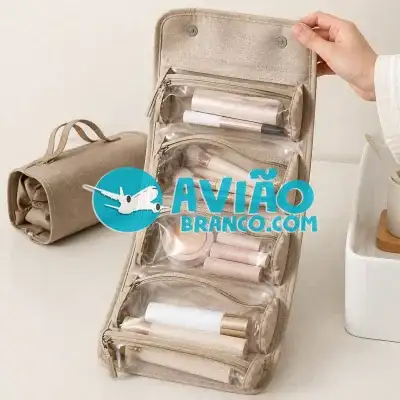 Bolsa Nécessaire de Maquiagem 4 em 1 Desmontável Fornecedor Atacado Caixa Fechada