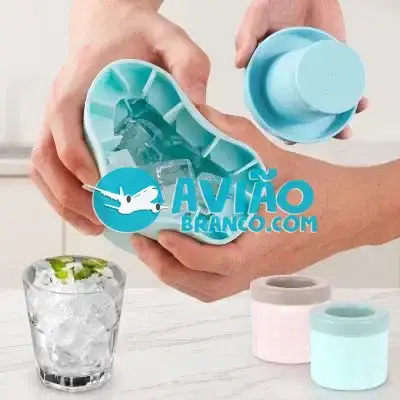 Forma de Gelo Silicone Cubo Flexível Circular Redonda Fornecedor Atacado Caixa Fechada