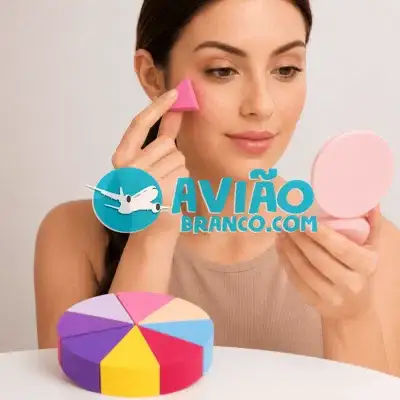 Kit de Esponjas Pizza Triangulares para Maquiagem Fornecedor Atacado Caixa Fechada
