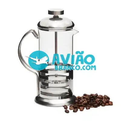 Cafeteira Francesa Prensa Cremeira Café de Inox e Vidro 350 ml Fornecedor Atacado Caixa Fechada