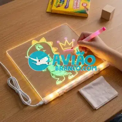 Lousa Luminária LED Quadro para Anotações, Desenhos e Recados Fornecedor Atacado Caixa Fechada