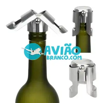 Tampa Pressão a Vacuo Rolha em Inox Para Garrafa Champagne Vinho Fornecedor Atacado Caixa Fechada
