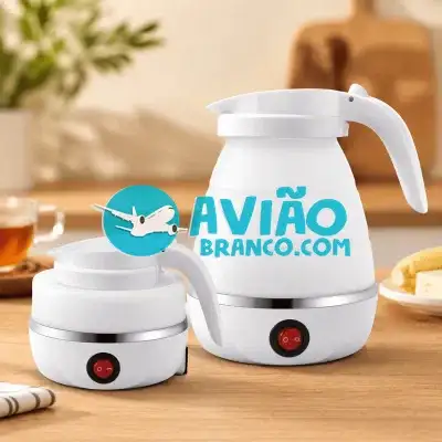 Chaleira Elétrica Dobrável de Silicone 600ml Fornecedor Atacado Caixa Fechada