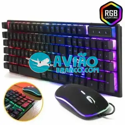 Kit Teclado e Mouse Gamer com Iluminação LED RGB USB ABNT2 – BK-G550 Fornecedor Atacado Caixa Fechada