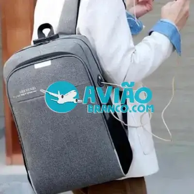 Mochila Notebook Anti Furto Com Cadeado E Entrada Fone De Ouvido E USB Fornecedor Atacado Caixa Fechada